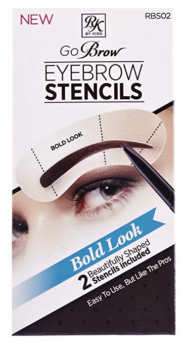 Kiss Go Brow Eyebrow Stencils Bold Look (RBS02)