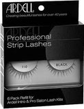 Ardell Professional Strip Lashes Fashion Lashes #110 BLACK 6 Pack Refills