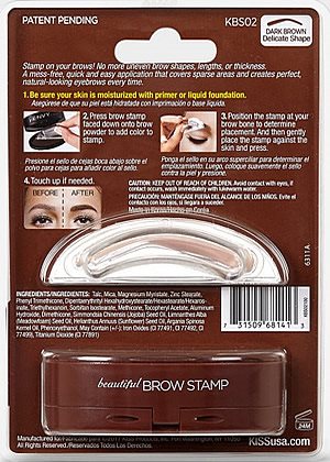 Kiss Beautiful Brow Stamp - Dark Brown
