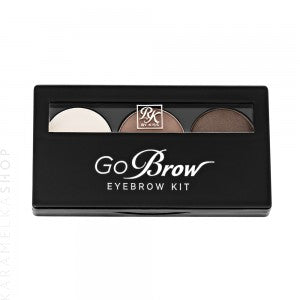Kiss Go Brow Eyebrow Kit with Stencils - Chocolate Brown (RBKT03)