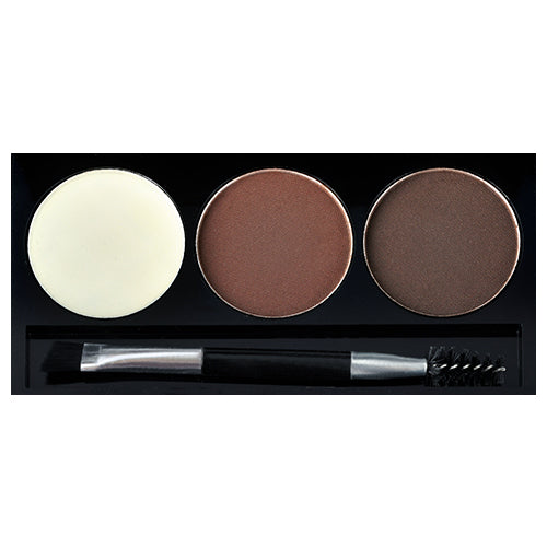 Kiss Go Brow Eyebrow Kit with Stencils - Chocolate Brown (RBKT03)