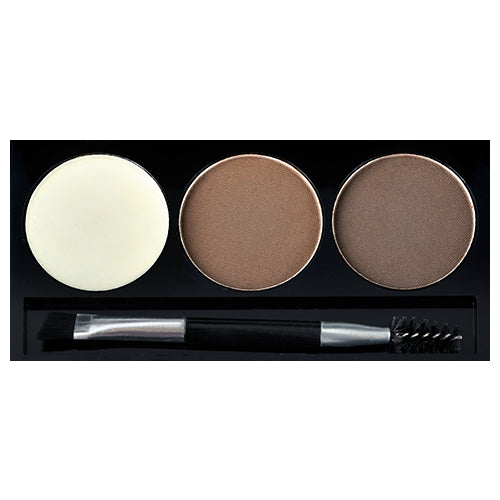 Kiss Go Brow Eyebrow Kit with Stencils - Dark Brown (RBKT02)