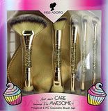 Miss Adoro Cupcake Gold Glitter 6 Piece Makeup Brush Set