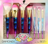 Miss Adoro Diamond Rainbow 8 Piece Makeup Brush Set