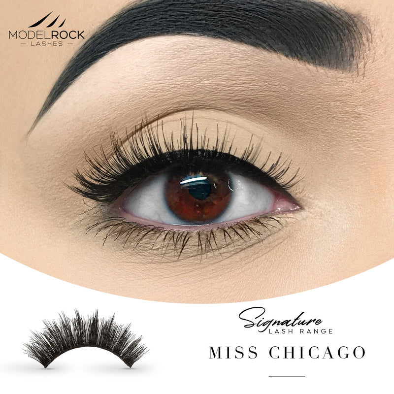 ModelRock Signature Range Lashes - Miss Chicago - Double Layered Lashes