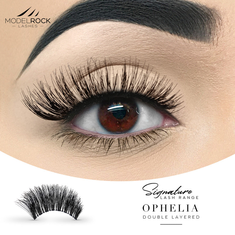 ModelRock Signature Range Lashes - Ophelia - Double Layered Lashes