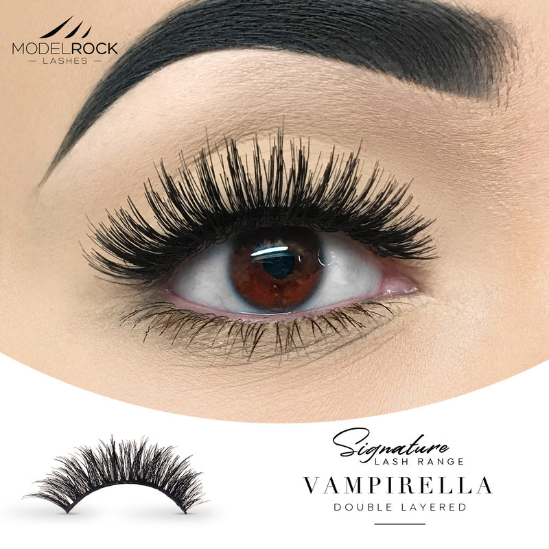 ModelRock Signature Range Lashes - Vampirella - Double Layered lashes