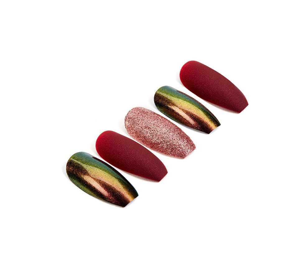 Ardell Nail Addict Premium Artificial Nail Set - Red Cateye