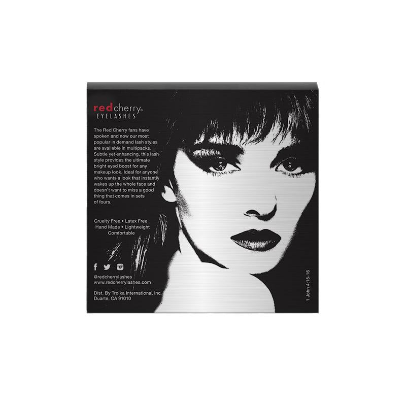 Red Cherry Nude Onyx False Eyelashes - 4 PACK