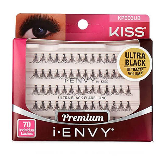 KISS i-ENVY Individual Lashes ULTRA Black Long (KPE03UB)