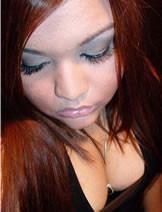 Model, wearing Ardell <br>Fashion Lashes #105 Black