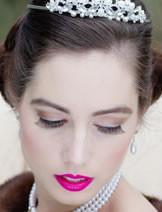 Bride wearing Ardell <br> Natural 110 Eyelashes