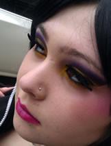 Model, wearing Elise Faux<br> Eyelashes #430