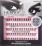 KISS i-ENVY Professional Ultra Black Knot Free Short 70PC (PKPE04UB)