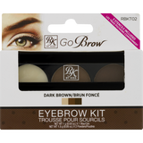 Kiss Go Brow Eyebrow Kit with Stencils - Dark Brown (RBKT02)