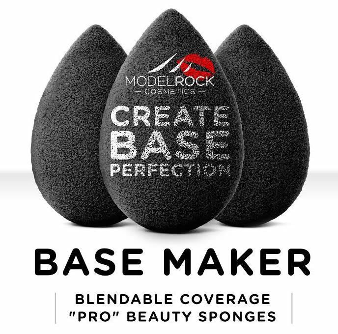 MODELROCK Base Maker Blendable Coverage "Pro" Beauty Sponge 3pk (Black)