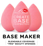 MODELROCK Base Maker Blendable Coverage "Pro" Beauty Sponge 3pk (Iced Pink)