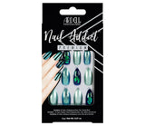 Ardell Nail Addict Premium Artificial Nail Set - Green Glitter Chrome