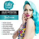 Punky Colour 3-in-1 Color Depositing Shampoo & Conditioner - TEALISTIC (67620)